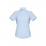 THC LONDON WOMEN. Ženska Oxford ko&scaron;ulja kratkih rukava - Svijetlo plava