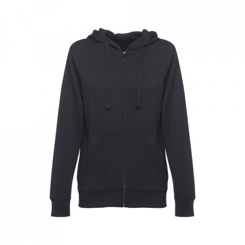 THC AMSTERDAM WOMEN. Felpa da donna in cotone e poliestere - Nero