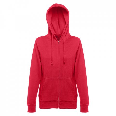 THC AMSTERDAM WOMEN. Felpa da donna in cotone e poliestere - Rosso