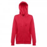 THC AMSTERDAM WOMEN. Felpa da donna in cotone e poliestere - Rosso