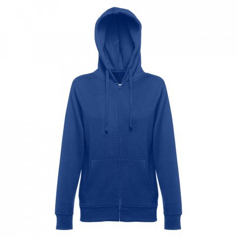 THC AMSTERDAM WOMEN. Felpa da donna in cotone e poliestere - Blu reale