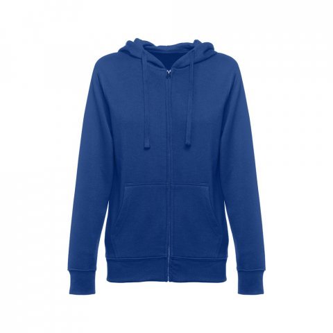 THC AMSTERDAM WOMEN. Felpa da donna in cotone e poliestere - Blu reale