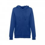 THC AMSTERDAM WOMEN. Felpa da donna in cotone e poliestere - Blu reale