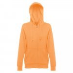 THC AMSTERDAM WOMEN. Felpa da donna in cotone e poliestere - Arancione corallo
