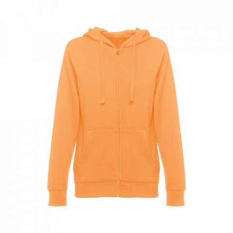 THC AMSTERDAM WOMEN. Felpa da donna in cotone e poliestere - Arancione corallo