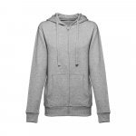 THC AMSTERDAM WOMEN. Felpa da donna in cotone e poliestere - Grigio chiaro m&eacute;lange
