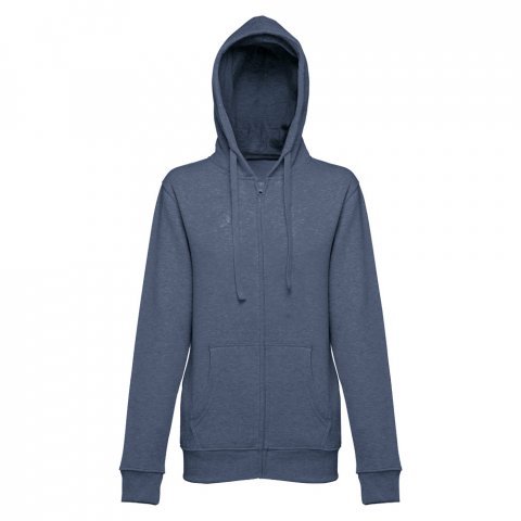 THC AMSTERDAM WOMEN. Felpa da donna in cotone e poliestere - Blu m&eacute;lange
