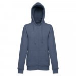 THC AMSTERDAM WOMEN. Felpa da donna in cotone e poliestere - Blu m&eacute;lange