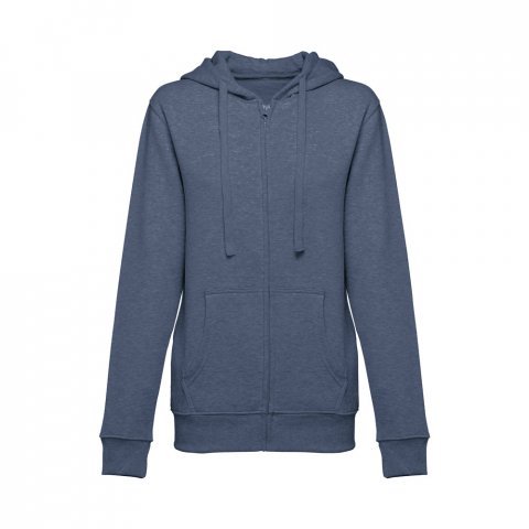 THC AMSTERDAM WOMEN. Felpa da donna in cotone e poliestere - Blu m&eacute;lange