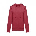 THC AMSTERDAM WOMEN. Felpa da donna in cotone e poliestere - Rosso m&eacute;lange