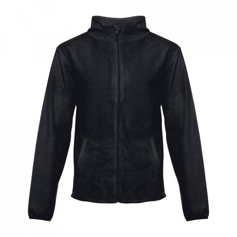 THC HELSINKI. Mužsk&aacute; fleecov&aacute; bunda z polyesteru - Čierna
