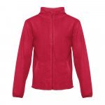 THC HELSINKI. Mužsk&aacute; fleecov&aacute; bunda z polyesteru - Červen&aacute;