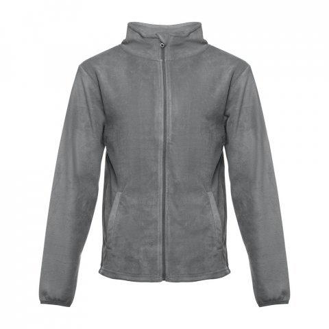 THC HELSINKI. Mužsk&aacute; fleecov&aacute; bunda z polyesteru - Siv&aacute;