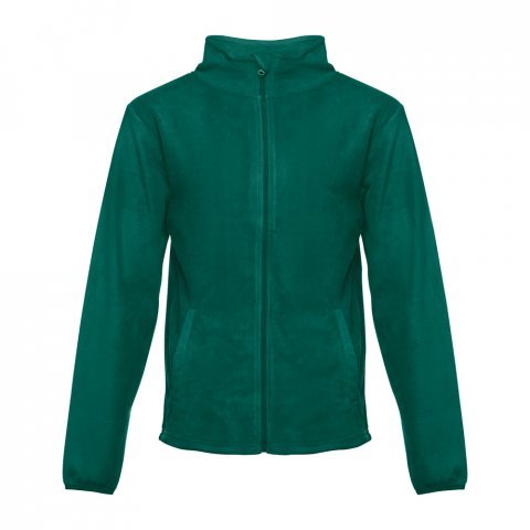 THC HELSINKI. Mužsk&aacute; fleecov&aacute; bunda z polyesteru - Tmavozelen&aacute;