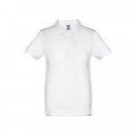 THC ADAM KIDS WH. Polo para crian&ccedil;a (unissexo) de manga curta. Cor branca - Branco