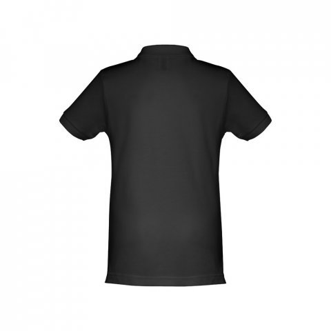 THC ADAM KIDS. Polo &agrave; manches courtes en coton pour enfants (unisexe) - Noir