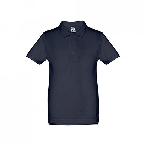 THC ADAM KIDS. Polo &agrave; manches courtes en coton pour enfants (unisexe) - Bleu