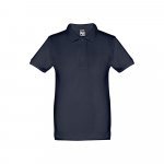 THC ADAM KIDS. Polo &agrave; manches courtes en coton pour enfants (unisexe) - Bleu