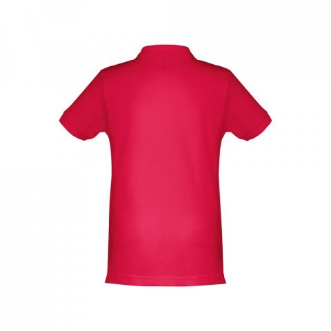THC ADAM KIDS. Polo &agrave; manches courtes en coton pour enfants (unisexe) - Rouge