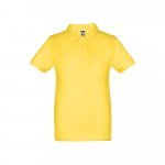THC ADAM KIDS. Polo &agrave; manches courtes en coton pour enfants (unisexe) - Jaune