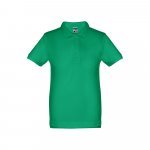 THC ADAM KIDS. Polo &agrave; manches courtes en coton pour enfants (unisexe) - Vert
