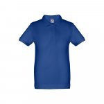 THC ADAM KIDS. Polo &agrave; manches courtes en coton pour enfants (unisexe) - Bleu royal