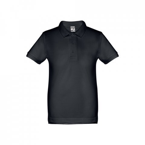 THC ADAM KIDS. Polo &agrave; manches courtes en coton pour enfants (unisexe) - Bleu nuit