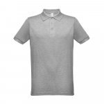 THC BERLIN. Kurzarm-Poloshirt f&uuml;r Herren - Hellgrau melliert