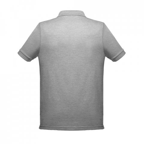 THC BERLIN. Kurzarm-Poloshirt f&uuml;r Herren - Hellgrau melliert