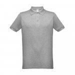 THC BERLIN. Kurzarm-Poloshirt f&uuml;r Herren - Hellgrau melliert
