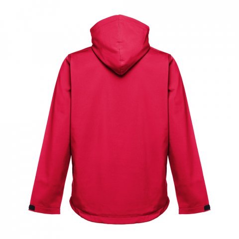 THC ZAGREB. Miesten softshell-takki irrotettavalla hupulla ja py&ouml;ristetyll&auml; helmalla - Punainen