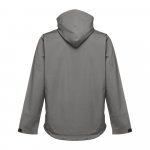 THC ZAGREB. Miesten softshell-takki irrotettavalla hupulla ja py&ouml;ristetyll&auml; helmalla - Harmaa