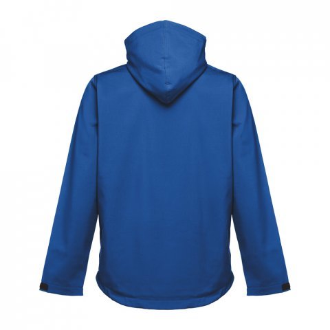 THC ZAGREB. Miesten softshell-takki irrotettavalla hupulla ja py&ouml;ristetyll&auml; helmalla - Syv&auml;nsininen