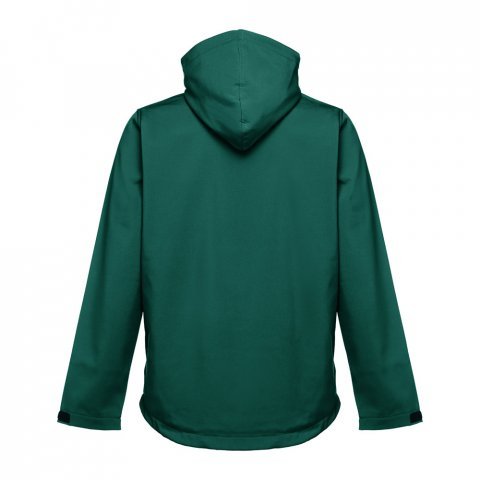 THC ZAGREB. Miesten softshell-takki irrotettavalla hupulla ja py&ouml;ristetyll&auml; helmalla - Tummanvihre&auml;