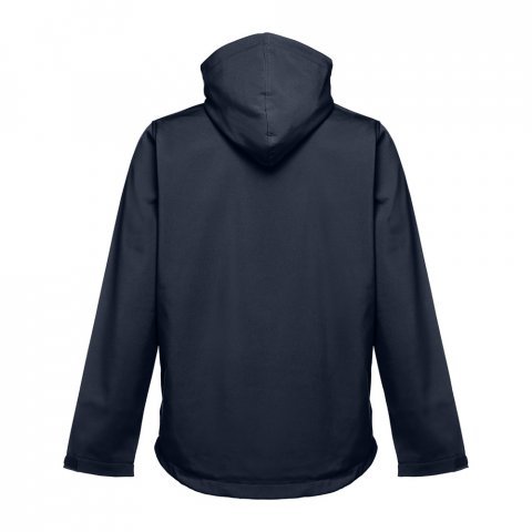 THC ZAGREB. Miesten softshell-takki irrotettavalla hupulla ja py&ouml;ristetyll&auml; helmalla - Navy-sininen