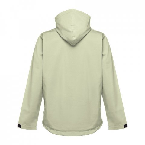 THC ZAGREB. Miesten softshell-takki irrotettavalla hupulla ja py&ouml;ristetyll&auml; helmalla - Pastellinvihre&auml;