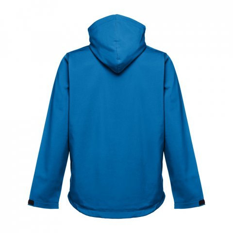 THC ZAGREB. Miesten softshell-takki irrotettavalla hupulla ja py&ouml;ristetyll&auml; helmalla - Petroolinsininen