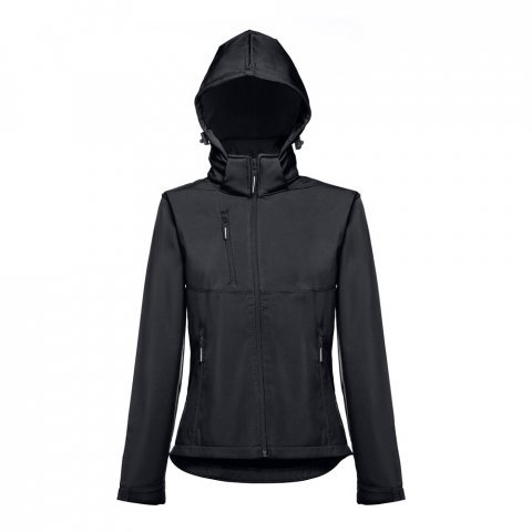 THC ZAGREB WOMEN. Casaco softshell cintado para senhora - Preto