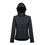 THC ZAGREB WOMEN. Casaco softshell cintado para senhora - Preto