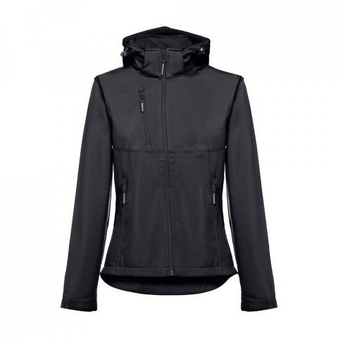 THC ZAGREB WOMEN. Casaco softshell cintado para senhora - Preto