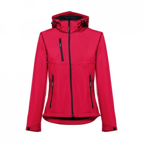 THC ZAGREB WOMEN. Casaco softshell cintado para senhora - Vermelho