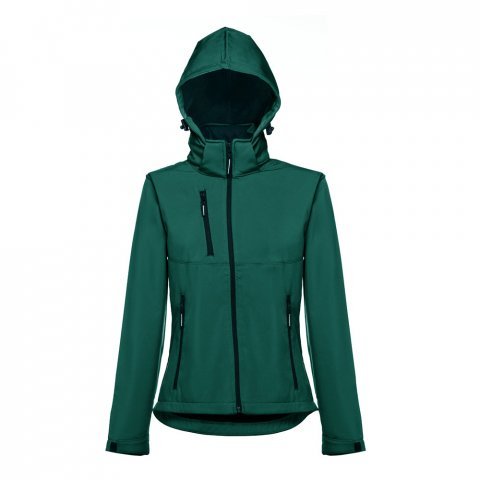 THC ZAGREB WOMEN. Casaco softshell cintado para senhora - Verde escuro