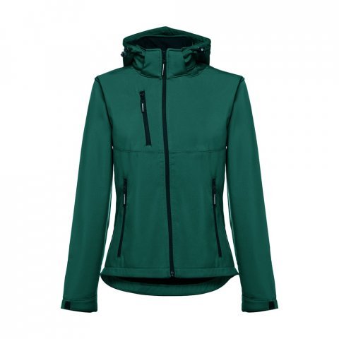 THC ZAGREB WOMEN. Casaco softshell cintado para senhora - Verde escuro