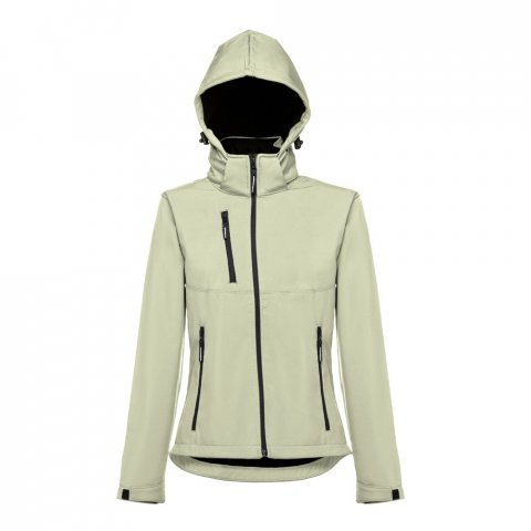 THC ZAGREB WOMEN. Casaco softshell cintado para senhora - Verde pastel