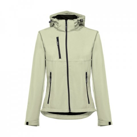 THC ZAGREB WOMEN. Casaco softshell cintado para senhora - Verde pastel