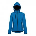 THC ZAGREB WOMEN. Casaco softshell cintado para senhora - Azul petr&oacute;leo