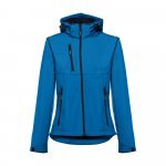 THC ZAGREB WOMEN. Casaco softshell cintado para senhora - Azul petr&oacute;leo