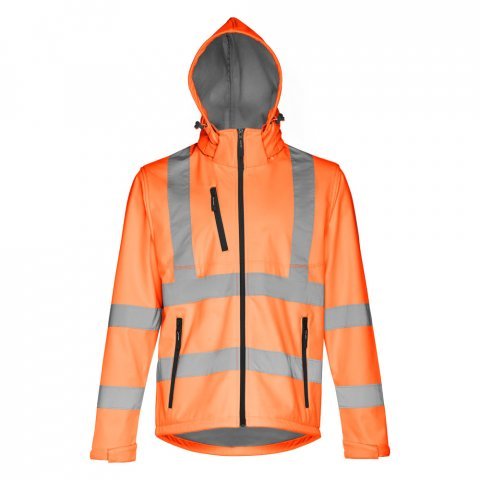 THC ZAGREB WORK. Casaco unissexo softshell de alta-visibilidade - Laranja hexachrome