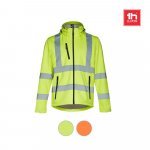 THC ZAGREB WORK. Casaco unissexo softshell de alta-visibilidade