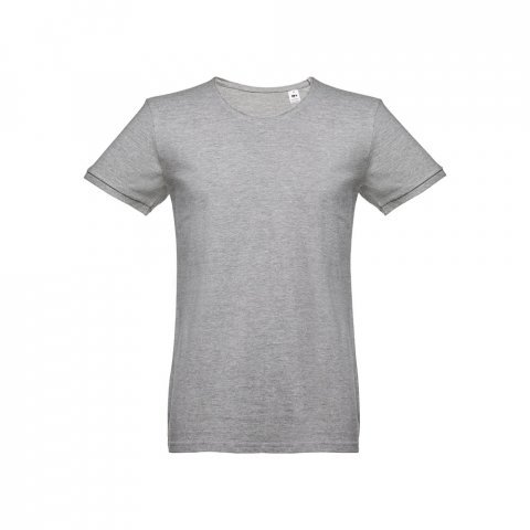 THC SAN MARINO. T-shirt manches courtes homme en coton peign&eacute; - Gris clair matte